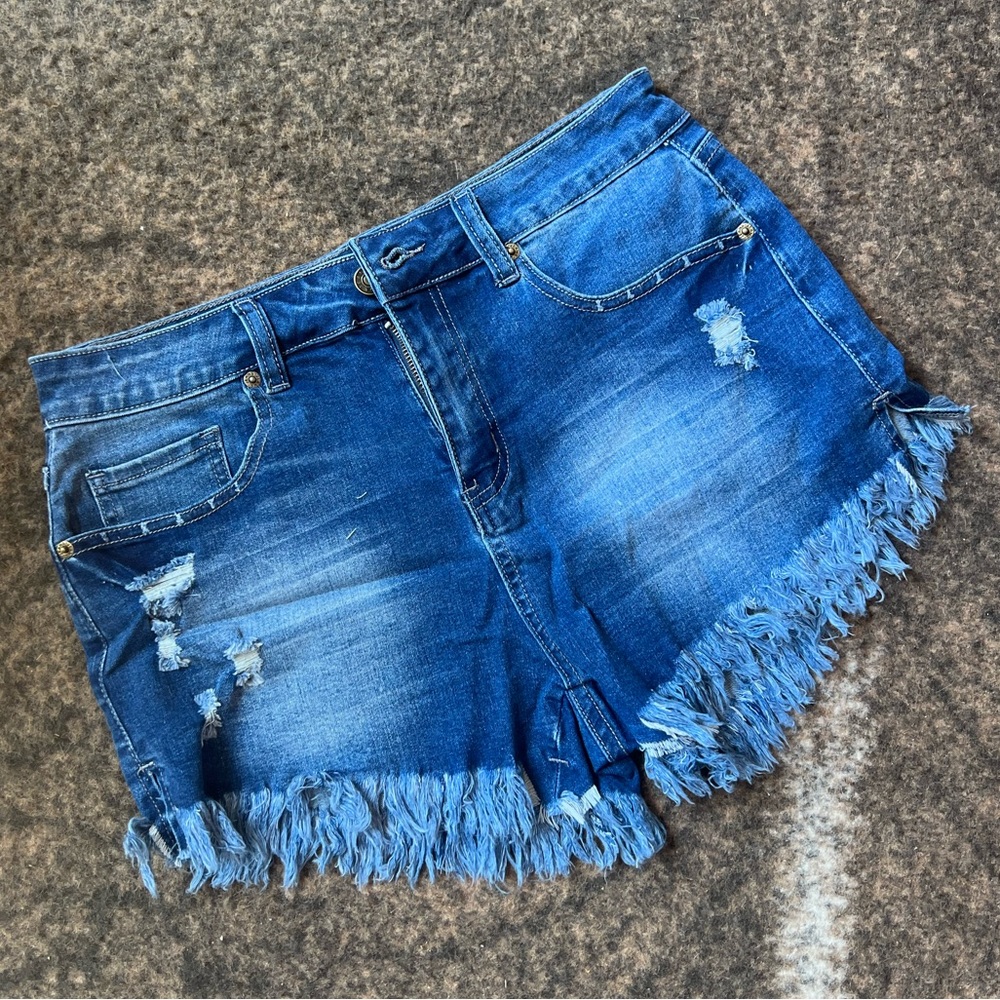 Cut Off Denim Shorts. Size Large, with stretch.